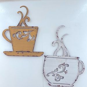 Tea and coffee metal signs